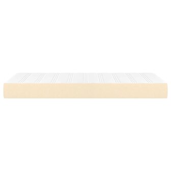 Pocketveringmatras 90x200x20 cm stof cr&egrave;mekleurig 4