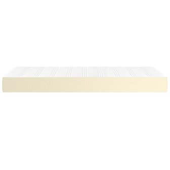 Pocketveringmatras 100x200x20 cm kunstleer cr&egrave;mekleurig 4