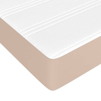 Pocketveringmatras 100x200x20 cm kunstleer cappuccinokleurig 5