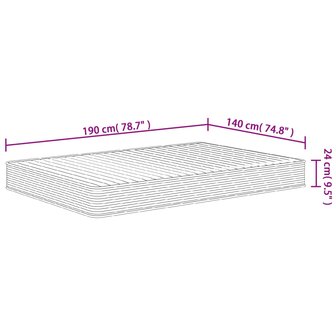 Schuimmatras middelzacht 140x190 cm 9