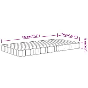 Schuimmatras middelzacht 100x200 cm 9
