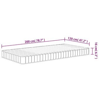 Schuimmatras middelzacht 120x200 cm 9