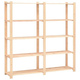 Opbergrek 5-laags 170x38x170 cm massief grenenhout 500 kg 1