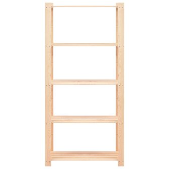 Opbergrekken 5-laags 3 st 80x38x170 cm grenenhout 250 kg 4