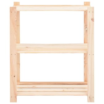 Opbergrekken 3-laags 3 st 80x38x90 cm massief grenenhout 150 kg 4