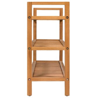 Schoenenrek met 3 schappen 100x27x60 cm massief eikenhout 3
