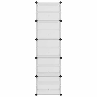 Schoenenrek 44x31,5x153,5 cm polypropeen transparant 3
