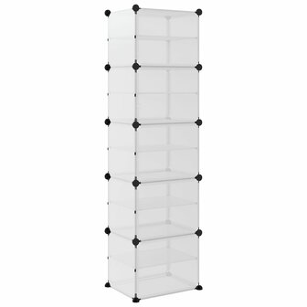 Schoenenrek 44x31,5x153,5 cm polypropeen transparant 5
