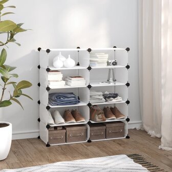 Schoenenrek 84x32x88,5 cm polypropeen transparant 1