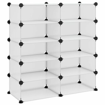 Schoenenrek 84x32x88,5 cm polypropeen transparant 2