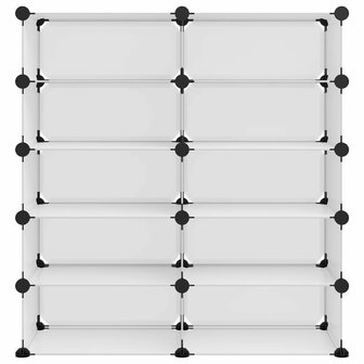 Schoenenrek 84x32x88,5 cm polypropeen transparant 3