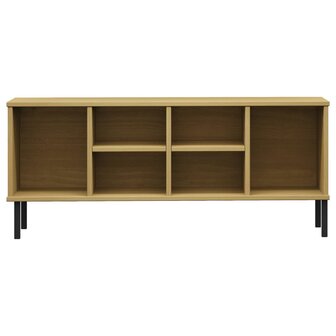 Schoenenrek met metalen poten OSLO 106x35x45cm grenenhout bruin 4