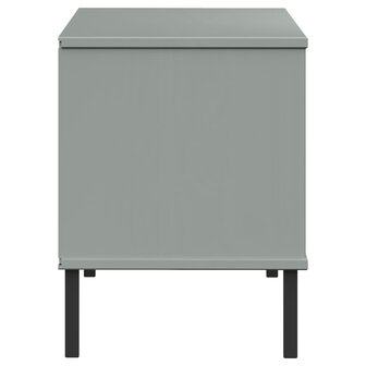 Schoenenrek met metalen poten OSLO 106x35x45 cm grenen grijs 5