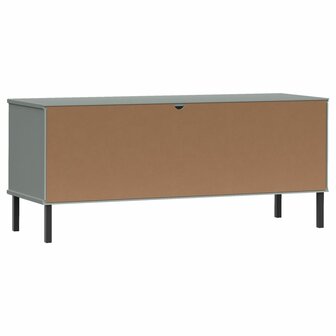 Schoenenrek met metalen poten OSLO 106x35x45 cm grenen grijs 6