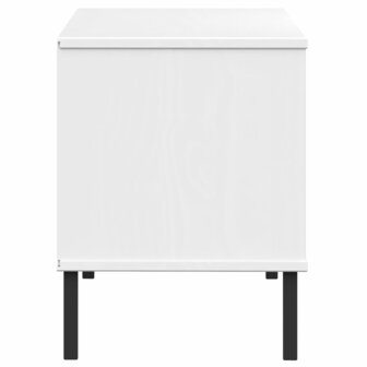 Schoenenrek met metalen poten OSLO 106x35x45 cm grenenhout wit 5