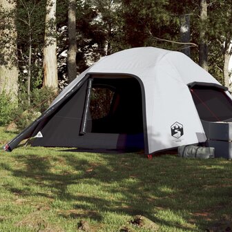 Koepeltent 4-persoons waterdicht verduisterend stof wit 1