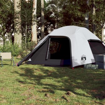 Koepeltent 4-persoons waterdicht verduisterend stof wit 3