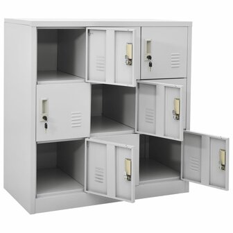 Lockerkast 90x45x92,5 cm staal lichtgrijs 5