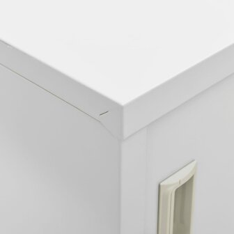 Lockerkast 90x45x92,5 cm staal lichtgrijs 7