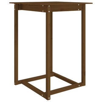 Bartafel 80x80x110 cm massief grenenhout honingbruin 2