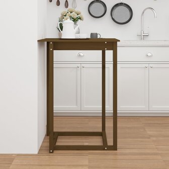 Bartafel 80x80x110 cm massief grenenhout honingbruin 4