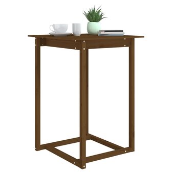 Bartafel 80x80x110 cm massief grenenhout honingbruin 5