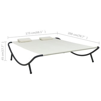Loungebed stof cr&egrave;me 7