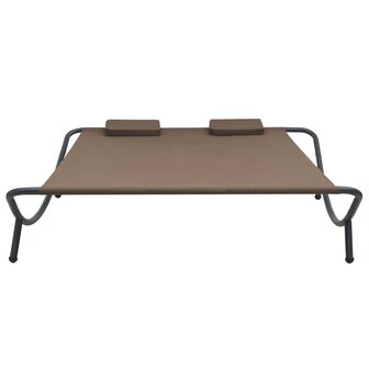 Loungebed stof bruin 2