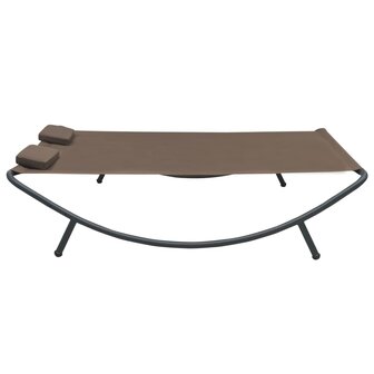 Loungebed stof bruin 3