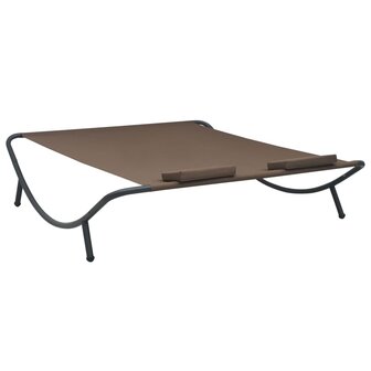 Loungebed stof bruin 4