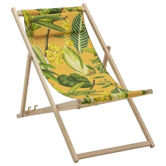 Madison Strandstoel La Grave 55x90x87 cm hout geel 1