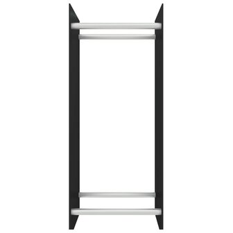 Haardhoutrek 40x35x100 cm gehard glas zwart 3
