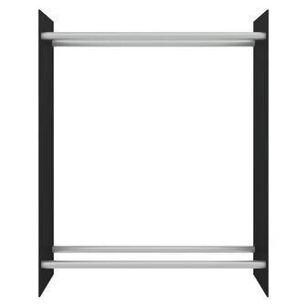 Haardhoutrek 80x35x100 cm gehard glas zwart 3