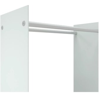 Haardhoutrek 80x35x100 cm gehard glas wit 5
