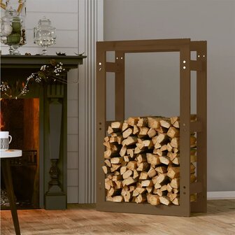 Haardhoutrek 60 x 25 x 100 cm massief grenenhout honingbruin 3