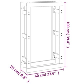 Haardhoutrek 60 x 25 x 100 cm massief grenenhout honingbruin 8