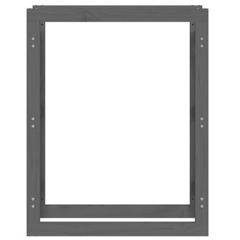 Haardhoutrek 80x25x100 cm massief grenenhout grijs 5