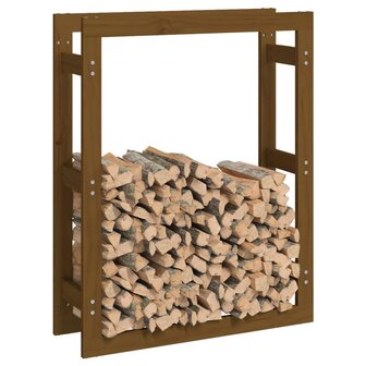 Haardhoutrek 80x25x100 cm massief grenenhout honingbruin 4
