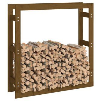 Haardhoutrek 100x25x100 cm massief grenenhout honingbruin 4