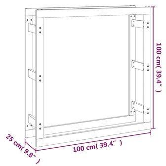 Haardhoutrek 100x25x100 cm massief grenenhout honingbruin 8