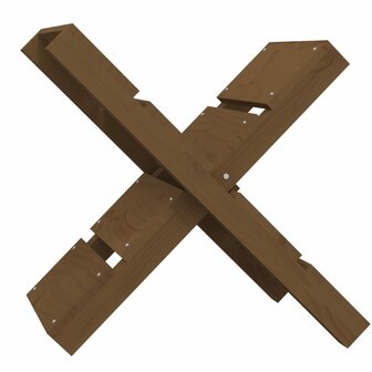 Houtblokhouder 47x39,5x48 cm massief grenenhout honingbruin 2