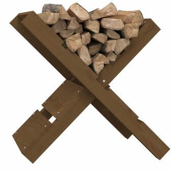 Houtblokhouder 47x39,5x48 cm massief grenenhout honingbruin 4