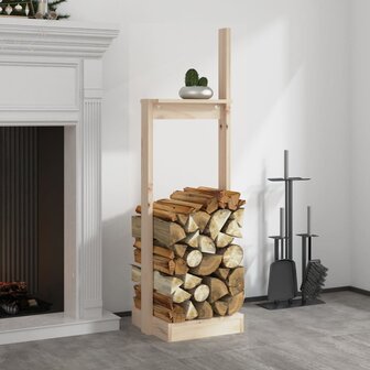 Houtblokhouder 33,5x30x110 cm massief grenenhout 1