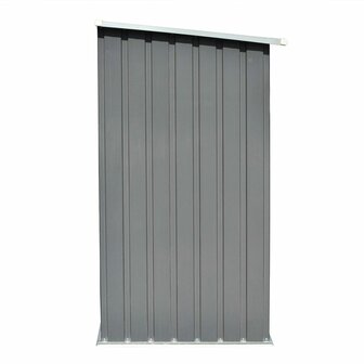 Haardhoutschuur 163x83x154 cm gegalvaniseerd staal grijs 5