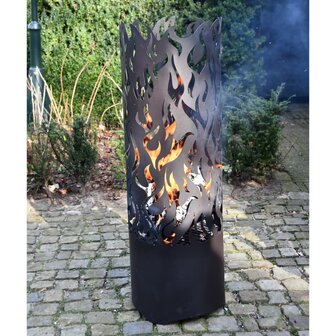 Esschert Design Vuurton Flames koolstofstaal zwart FF408 4