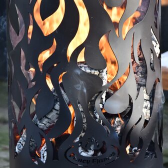 Esschert Design Vuurton Flames koolstofstaal zwart FF408 5