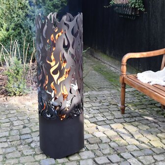 Esschert Design Vuurton Flames koolstofstaal zwart FF408 7