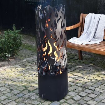 Esschert Design Vuurton Flames koolstofstaal zwart FF408 8