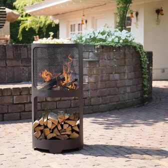 RedFire Vuurplaats Buffalo 44x90cm staal matzwart 1