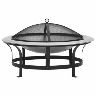 Tuinvuurplaats met grill 76 cm roestvrij staal 1